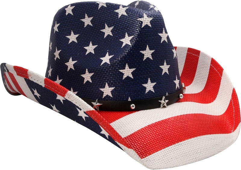 grinderPUNCH Western Outback Cowboy Hat Men's Women's Style Classic Straw Western Cowgirl Hat - Image 1